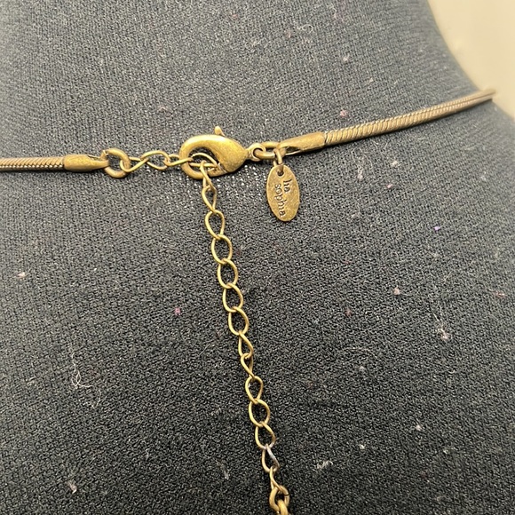 Lia Sophia Rare  Brass Drop Long Necklace - Picture 7 of 8